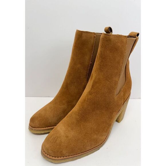 Lauren‎ Ralph Lauren Boots Size 9 Women Brown Suede Water Resistant Chelsea - Picture 3 of 9